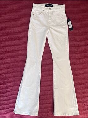 Veronica Beard White Beverly High Rise Skinny Flare Jeans Size 26x33 - NWT $248